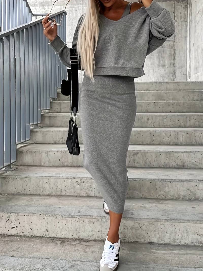 Novelle™️ Sweatshirt and dress set