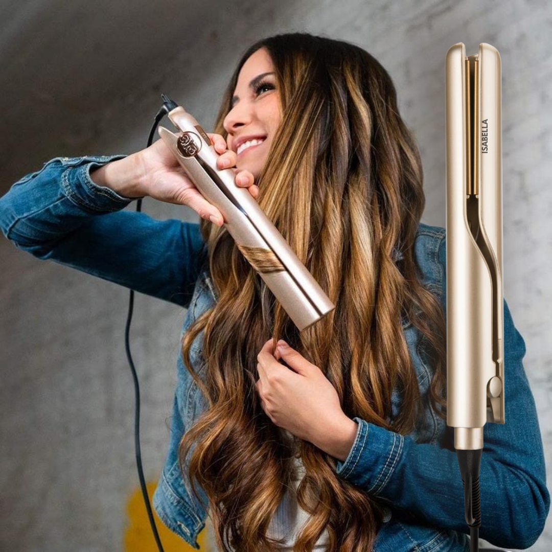 TwistLine™️ 2 in 1 curling iron and hair straightener