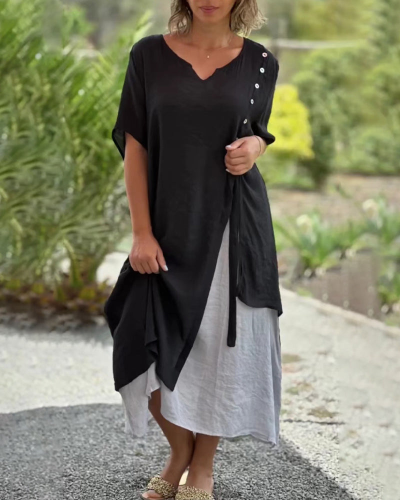 Jemma Onio™ Plus Size Asymmetrical Long Dress