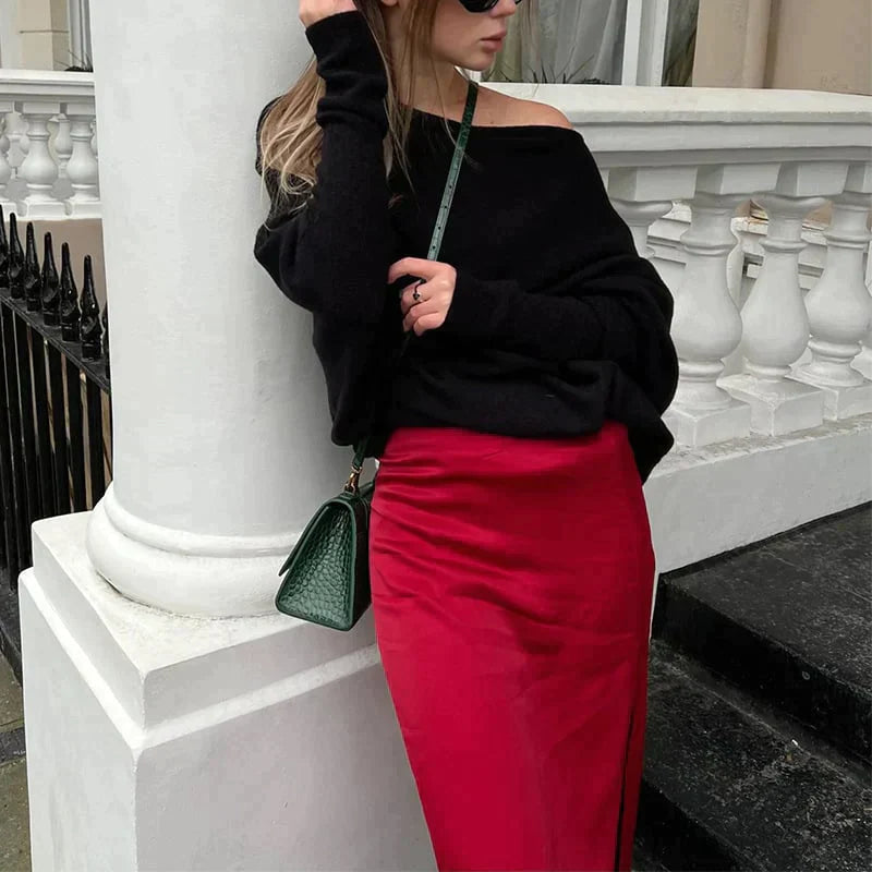 Salomé Jacques™ Asymmetrical striped sweater