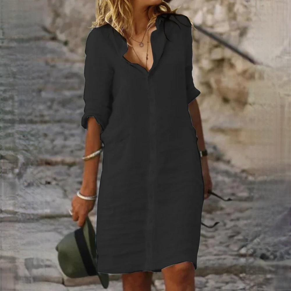 Veva™ Summer casual shirt dress