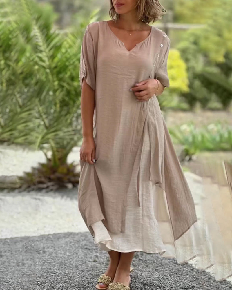 Jemma Onio™ Plus Size Asymmetrical Long Dress
