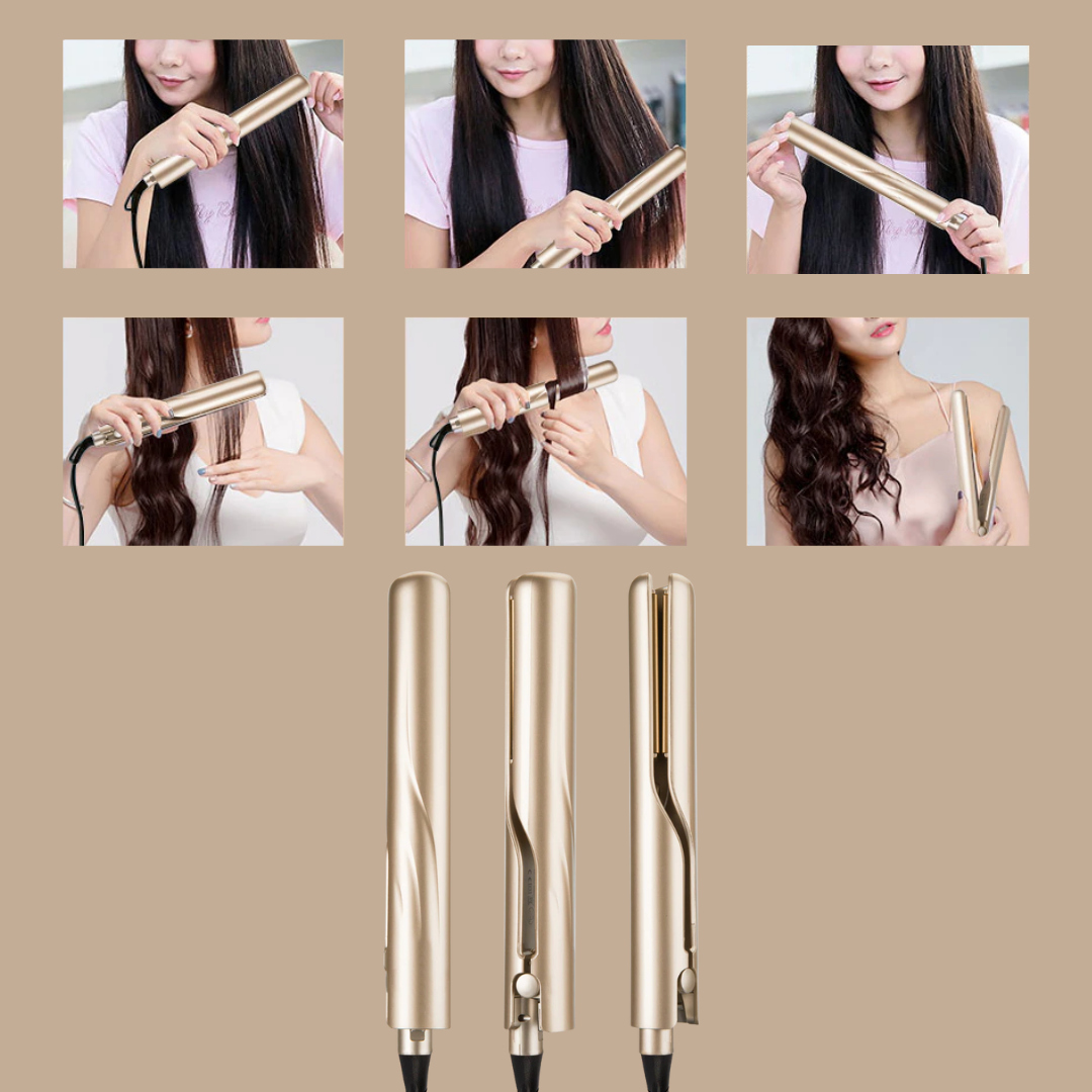 TwistLine™️ 2 in 1 curling iron and hair straightener