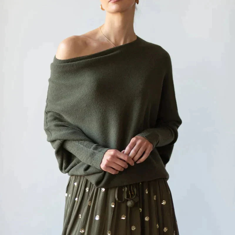 Salomé Jacques™ Asymmetrical striped sweater