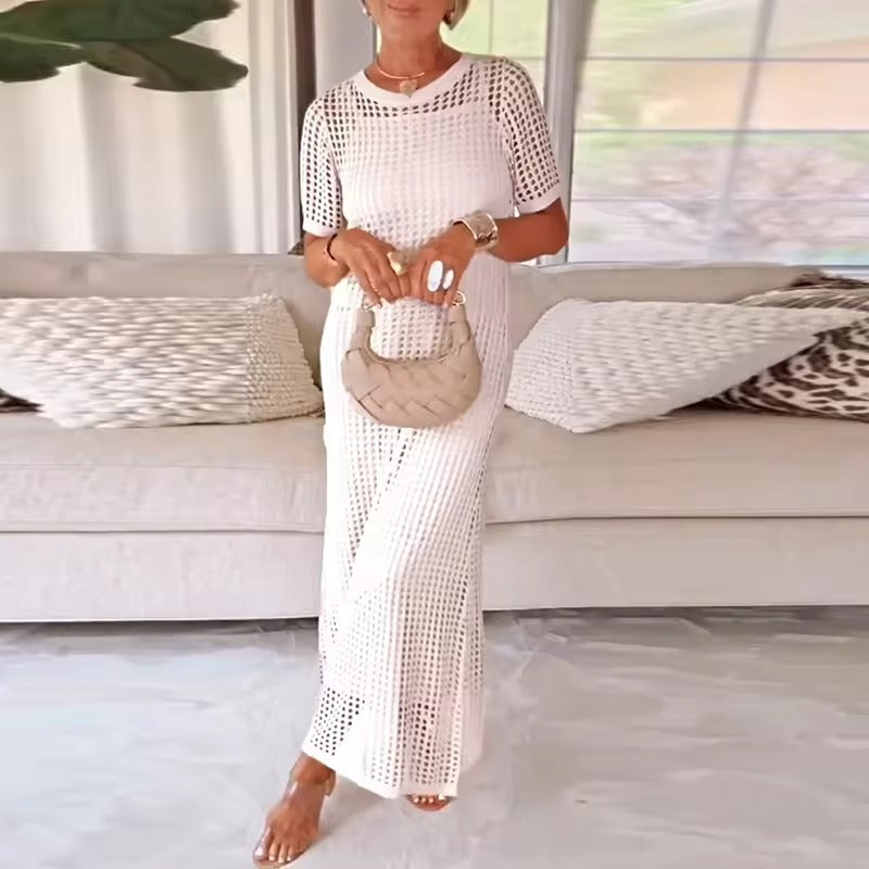 Alba Campione™ Women’s Round Neck Hollow Air Quality Two-Piece Dress