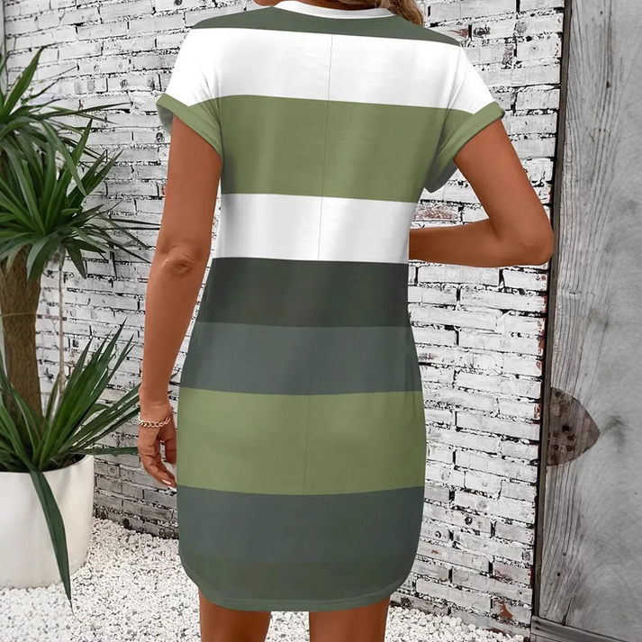 Amalia Bardi™ Women's casual dress with round neckline