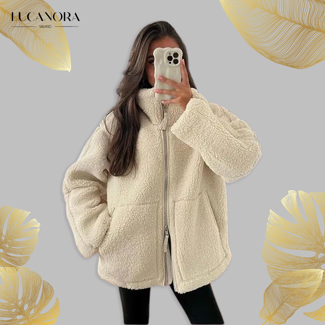 Ana Paul™ Warm fleece jacket with high collar