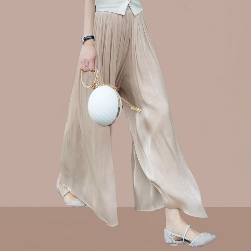 Anastasie Girard™ Glazed trousers with wide legs