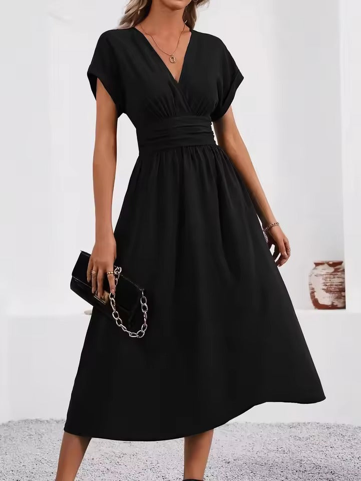 Annabella Bersani™ Women's V-neck Nipped-in Waist Dress
