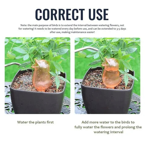 AquaNest™ Cute Bird Self-Watering Stakes