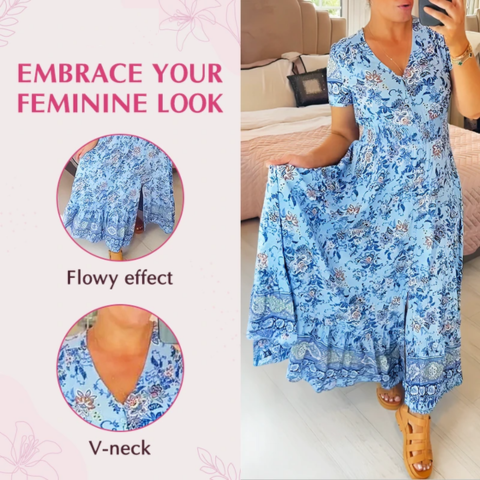 Bonnie™ Floral casual V-neck dress