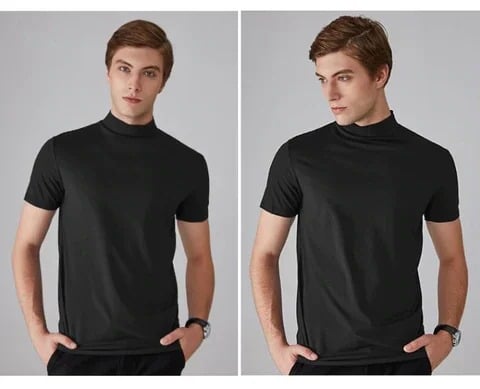 Bruno Bonito™ Men 's High Neck Slim Fit T-shirt