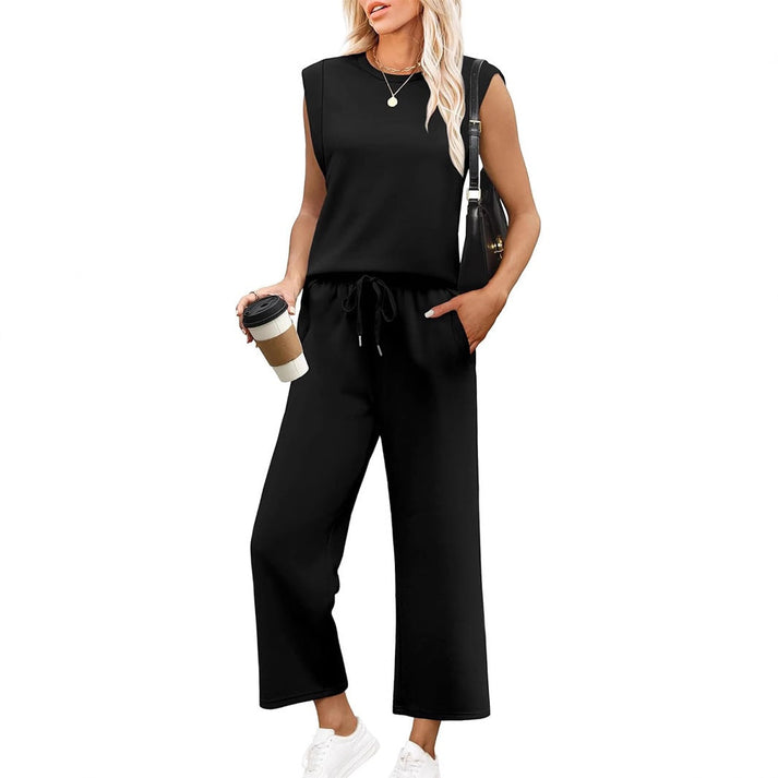 Carla Bussa™ Sleeveless Wide Leg Two Piece Set