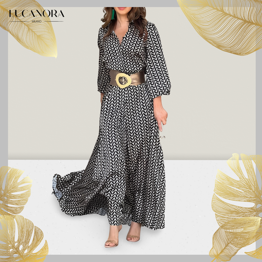 Carlotta™ Elegant long dress in retro style