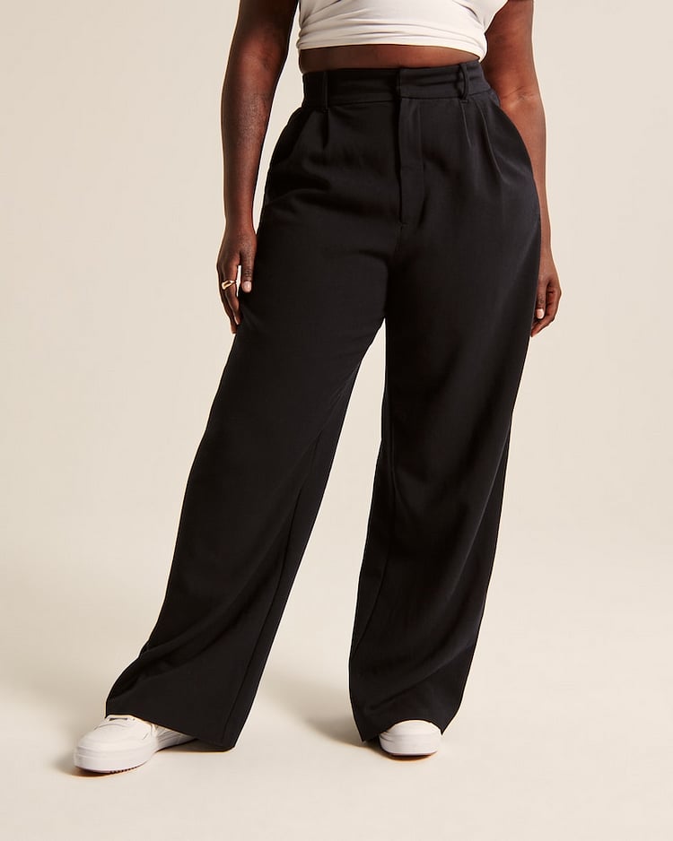Celine Montclair™️ Casual trousers with high waist and wide legs