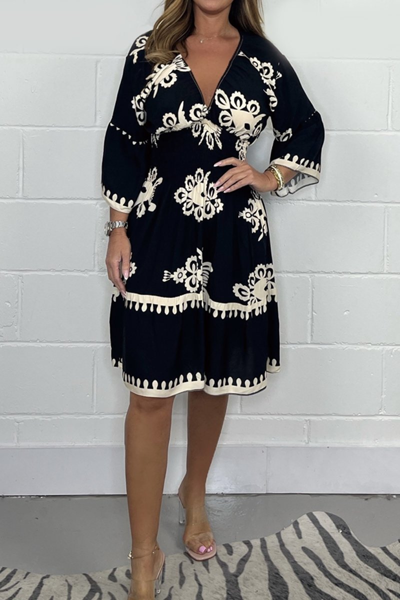 CrownFlower™️ V-neck dress