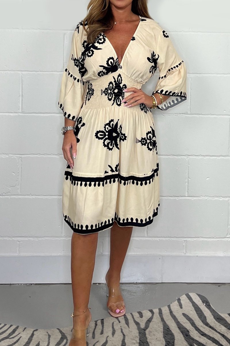 CrownFlower™️ V-neck dress