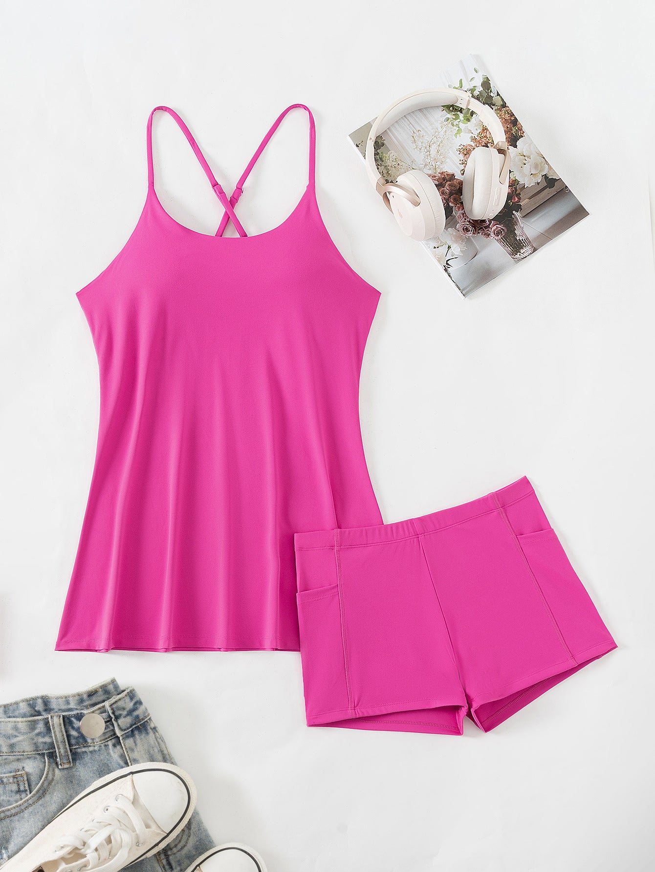 Dafne Bisio™ Comfortable Dress with Shorts Underneath