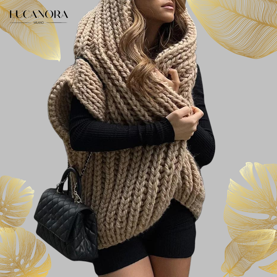 Dixie™ Loose knit sweater with hood