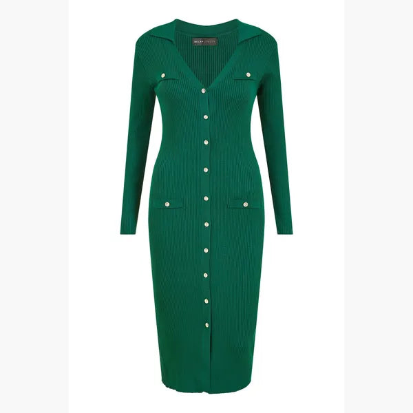 Corazón™ Knitted midi dress with button closure
