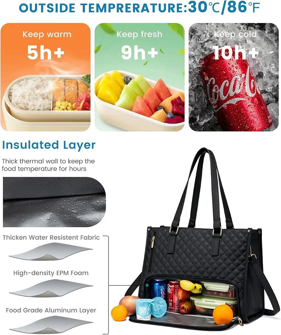 DualBite™ 2 in 1 Tote Bag Lunch Bag Combo