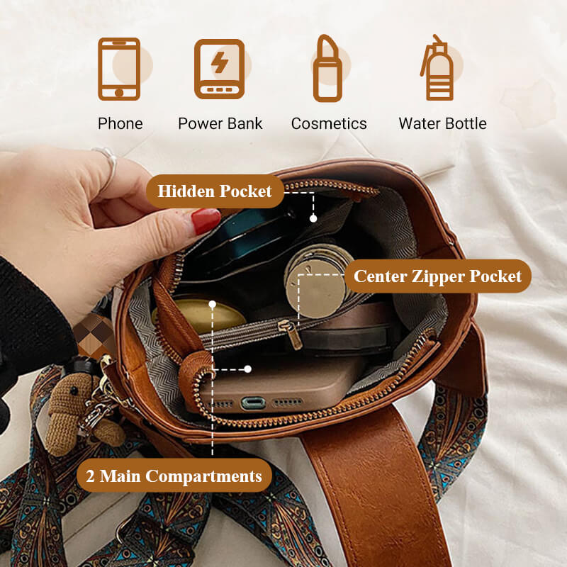 Dulina Rosa™ Vintage Bag with Adjustable Shoulder Strap