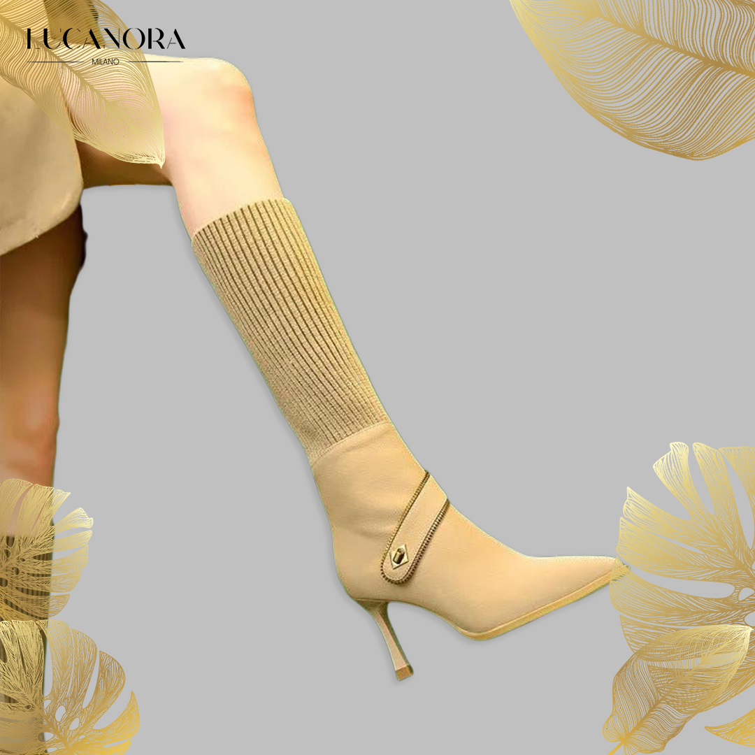 Eufémia™ Fashionable, knitted high-heeled shoes