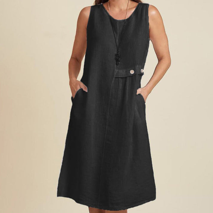 Eva Viscuso™ Casual women's dress with a loose round top