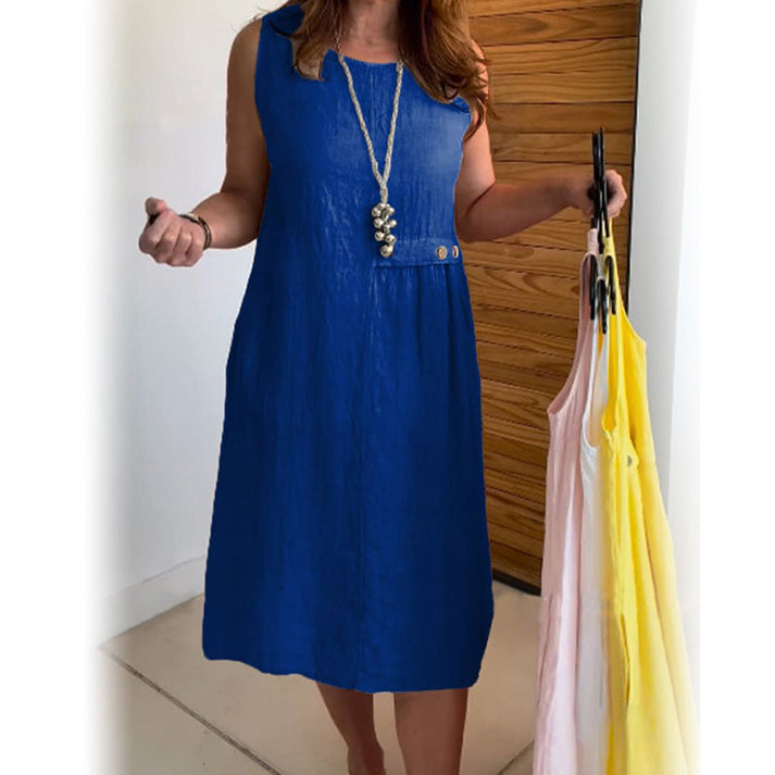 Eva Viscuso™ Casual women's dress with a loose round top