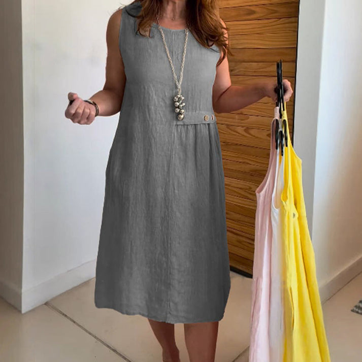 Eva Viscuso™ Casual women's dress with a loose round top