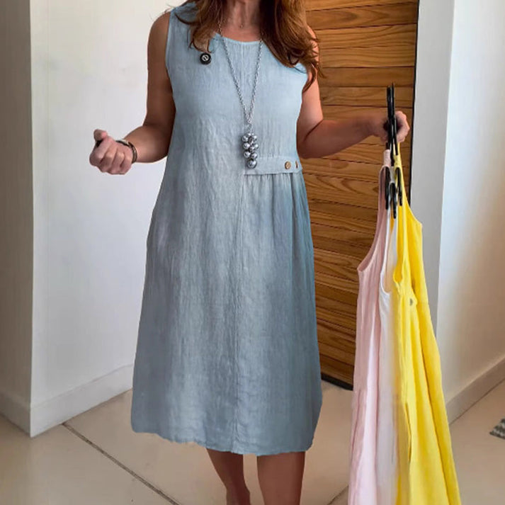 Eva Viscuso™ Casual women's dress with a loose round top