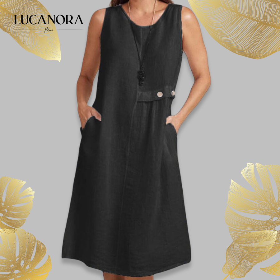 Eva Viscuso™ Casual women's dress with a loose round top