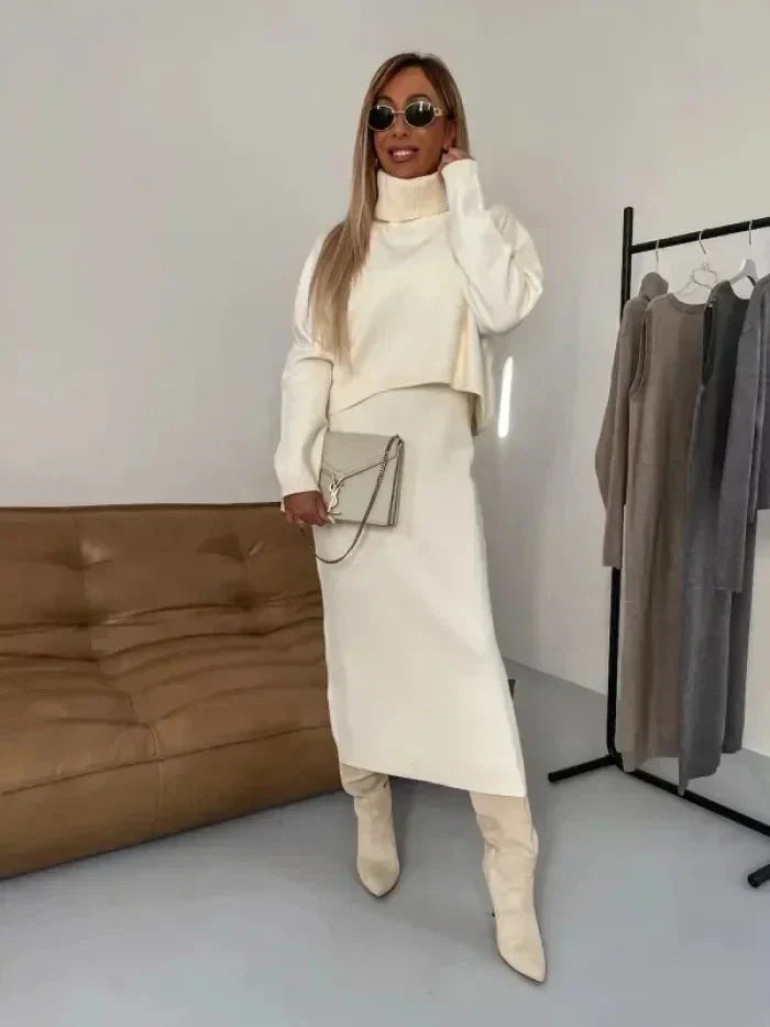 Flavia Lauletta™ Elegant sweater and skirt set