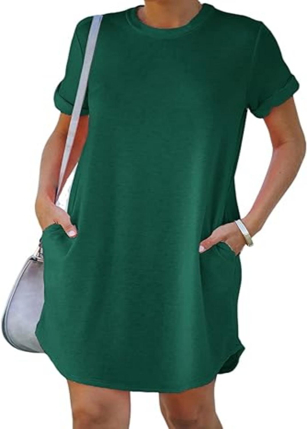 Florence Côté™ Casual T-shirt dress with short sleeves and pockets