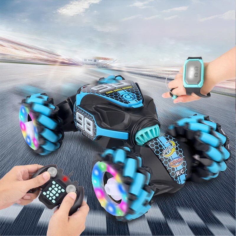 GestoRacer™ Gesture Sensing RC Stunt Car with Lights and Music