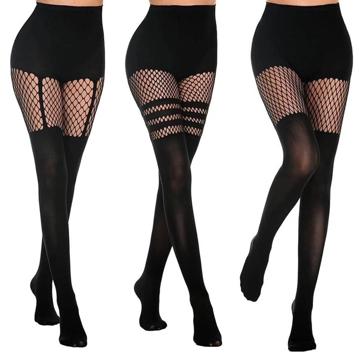 Grazia Frisone™ Women's Sexy Fishnet Mock Thigh High Stockings