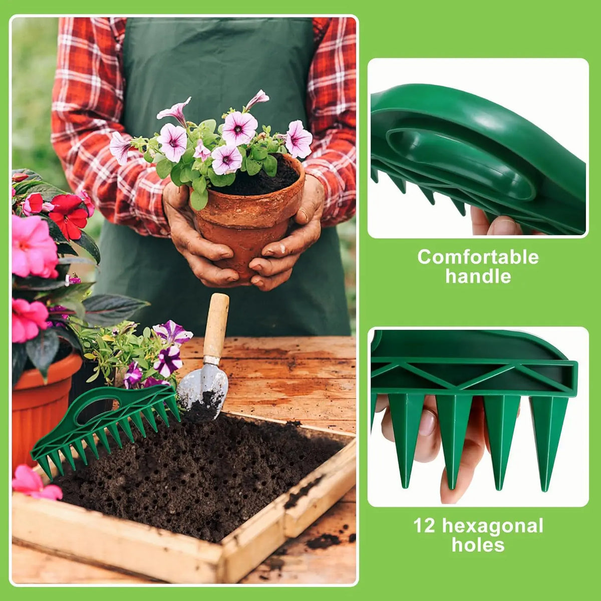 GrowTek™ Plant stecker for even seed coverage