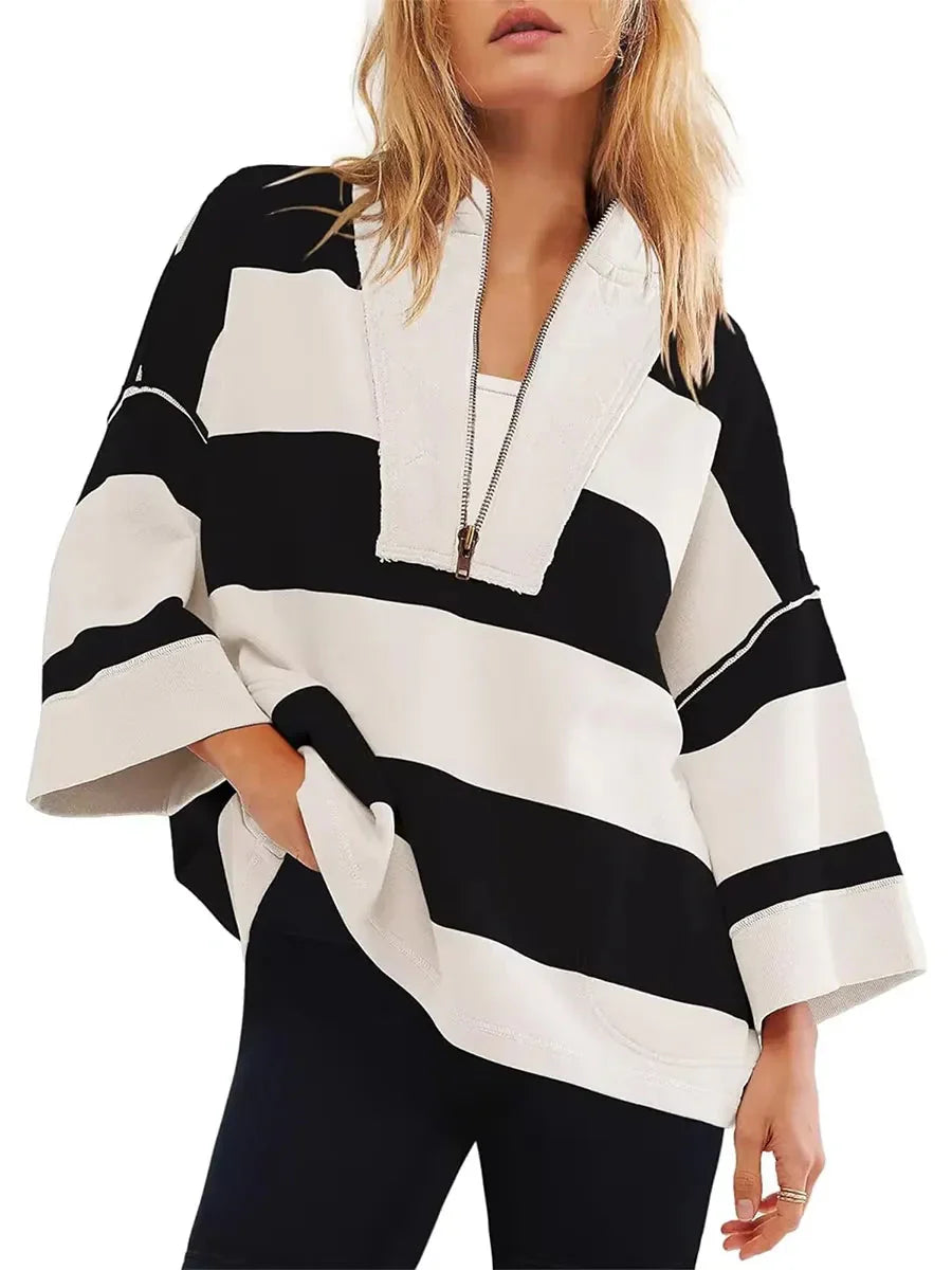 Keira™ Vintage oversize striped shirt