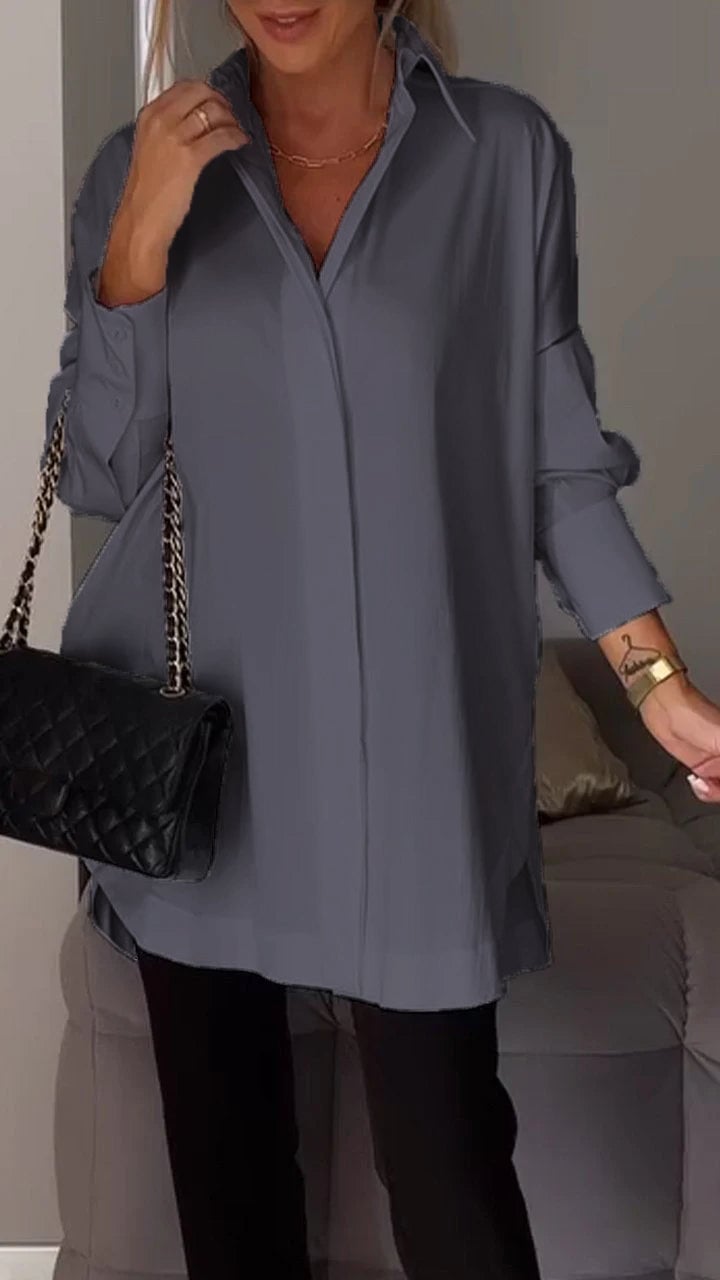 Khloe Gesner™ Shirt with lapel slit