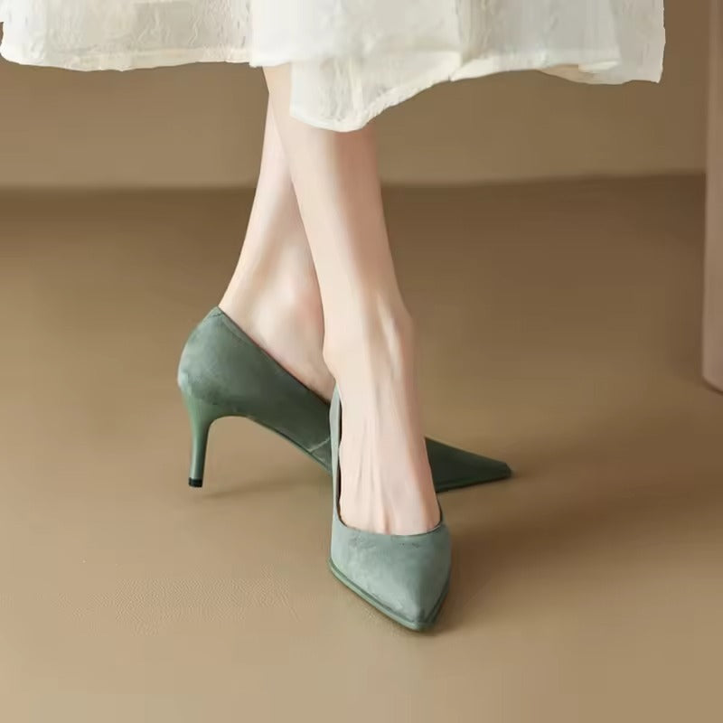 Luciana Rusco™ High-Quality Women's Pointed-Toe Black High Heels