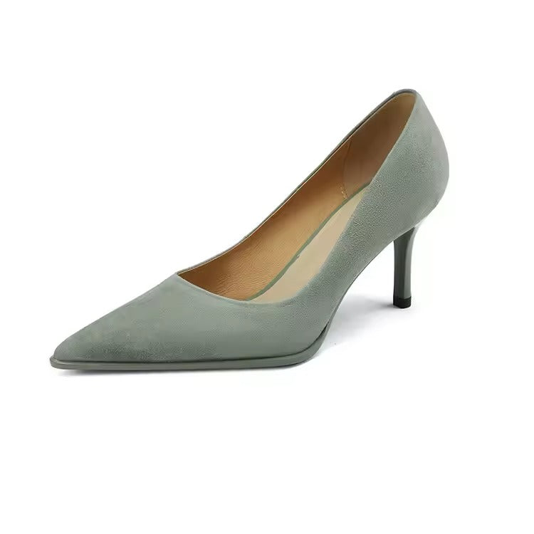 Luciana Rusco™ High-Quality Women's Pointed-Toe Black High Heels