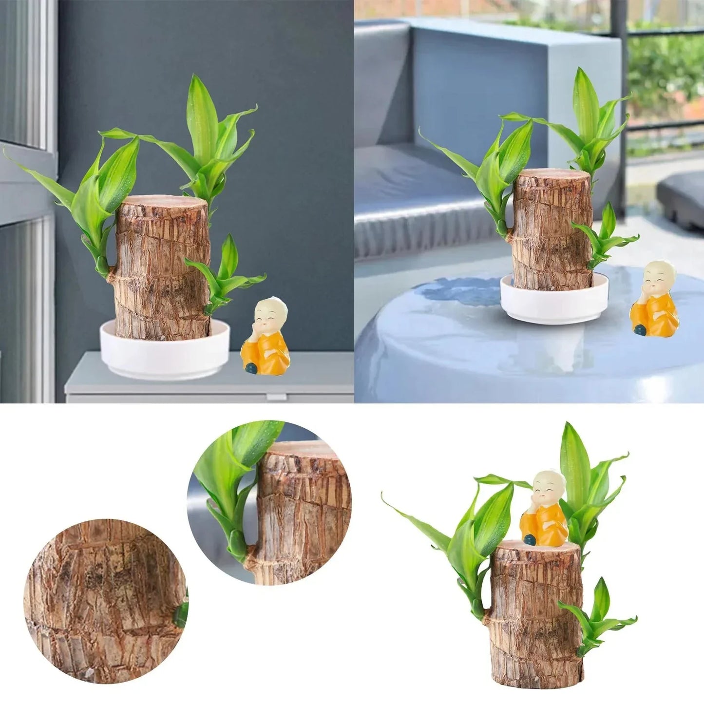 LuckyWood™ Wooden plant in a pot