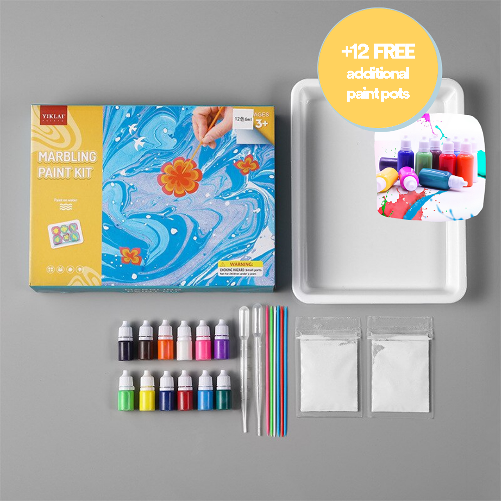 Marbling Paint Kit™ + FREE set of 12 additional paint cups