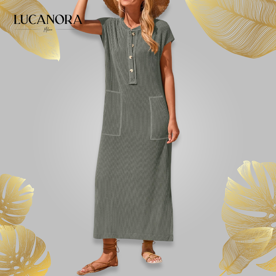 Marisa Scarpone™ Casual ribbed knit dress with pockets