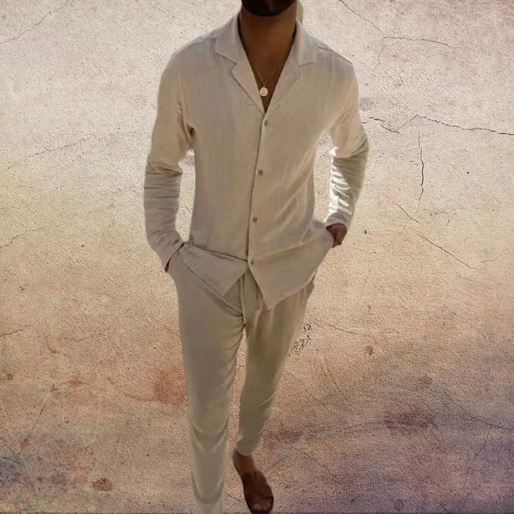 Maurizio Cavalli™ Casual two-piece cotton canvas set