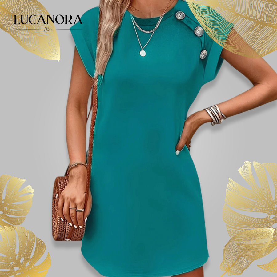 Mia Bucca™ A-line dress with round neckline