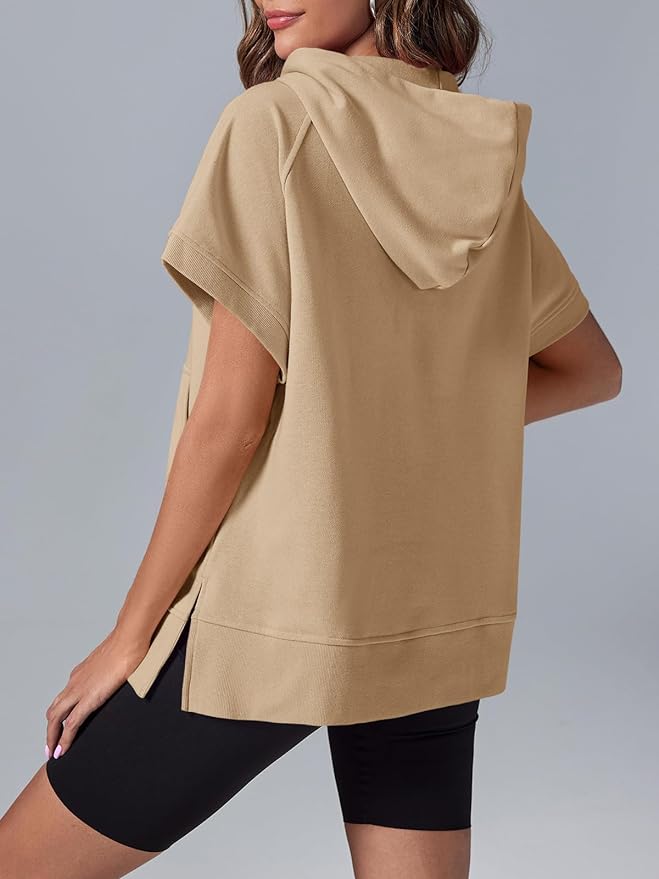 Molly™ Oversized casual shirt with half zip