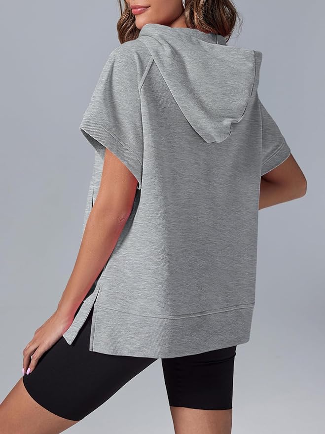 Molly™ Oversized casual shirt with half zip