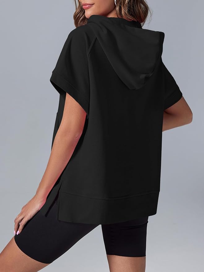 Molly™ Oversized casual shirt with half zip