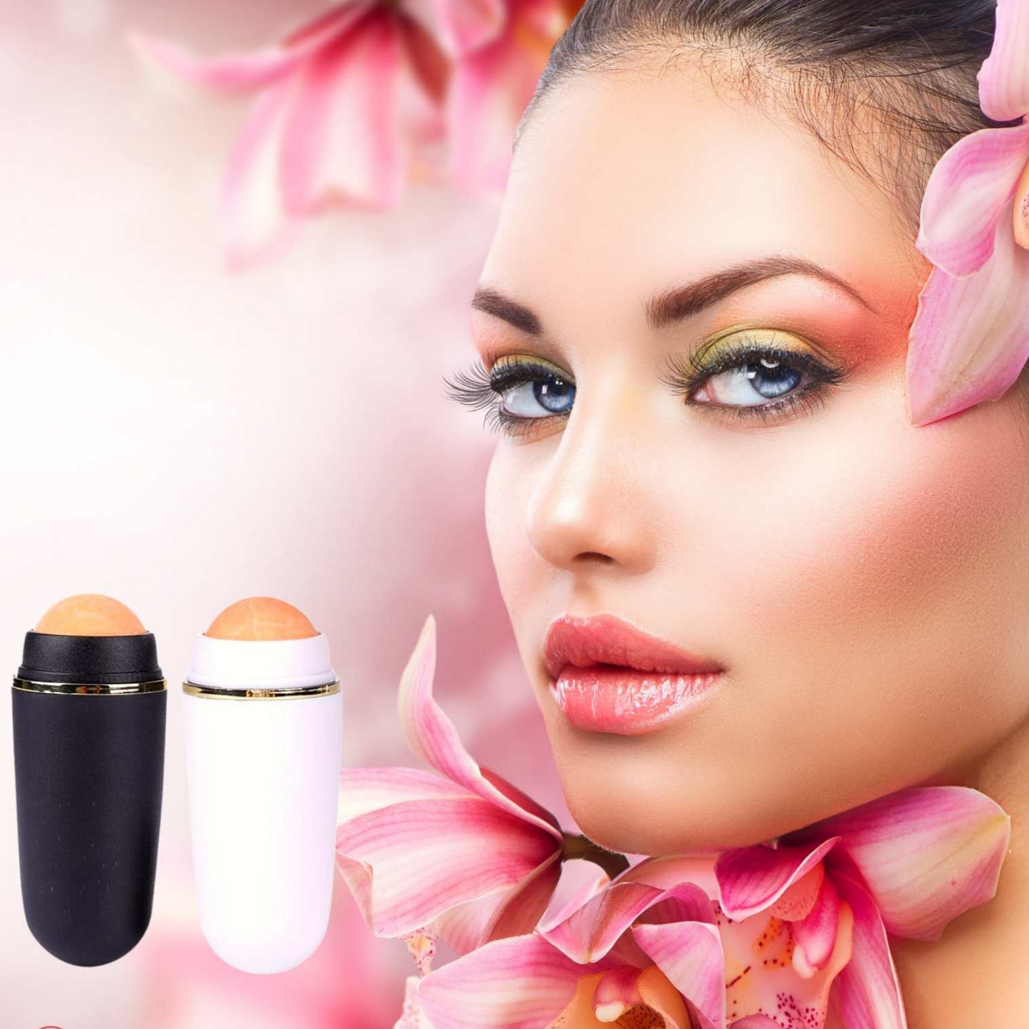 HerbaBeauty™ Gentle facial roller against sebum and sweat | Smooth skin anytime, anywhere!